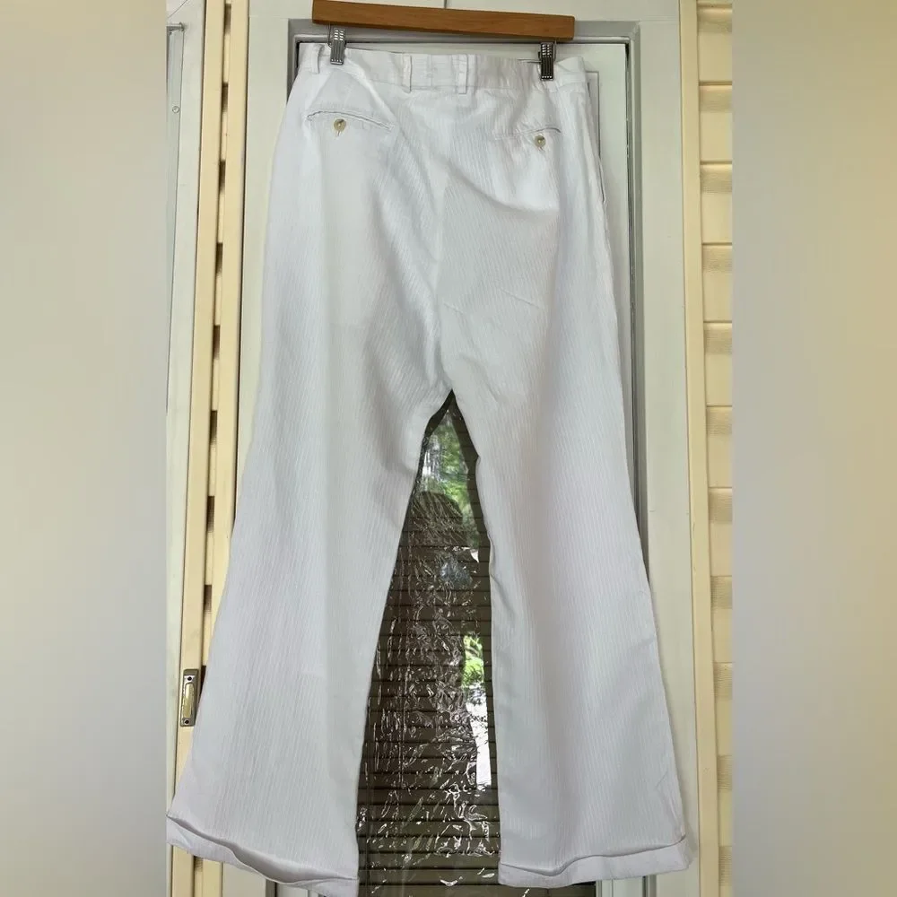 Claiborne White Pants, Side Pockets, Size 38/30